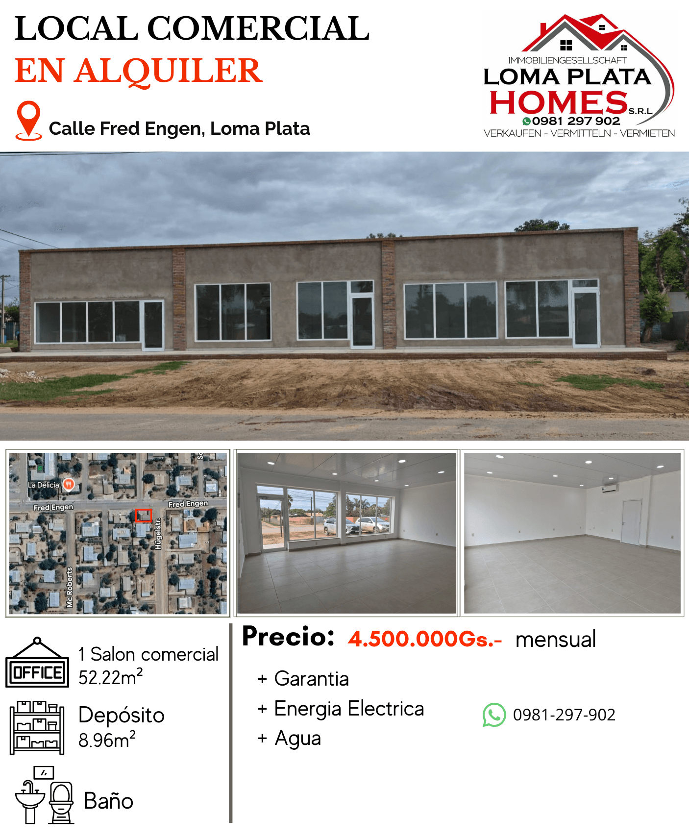 Local en alquiler en Loma Plata - Gs. 4.500.000/mes