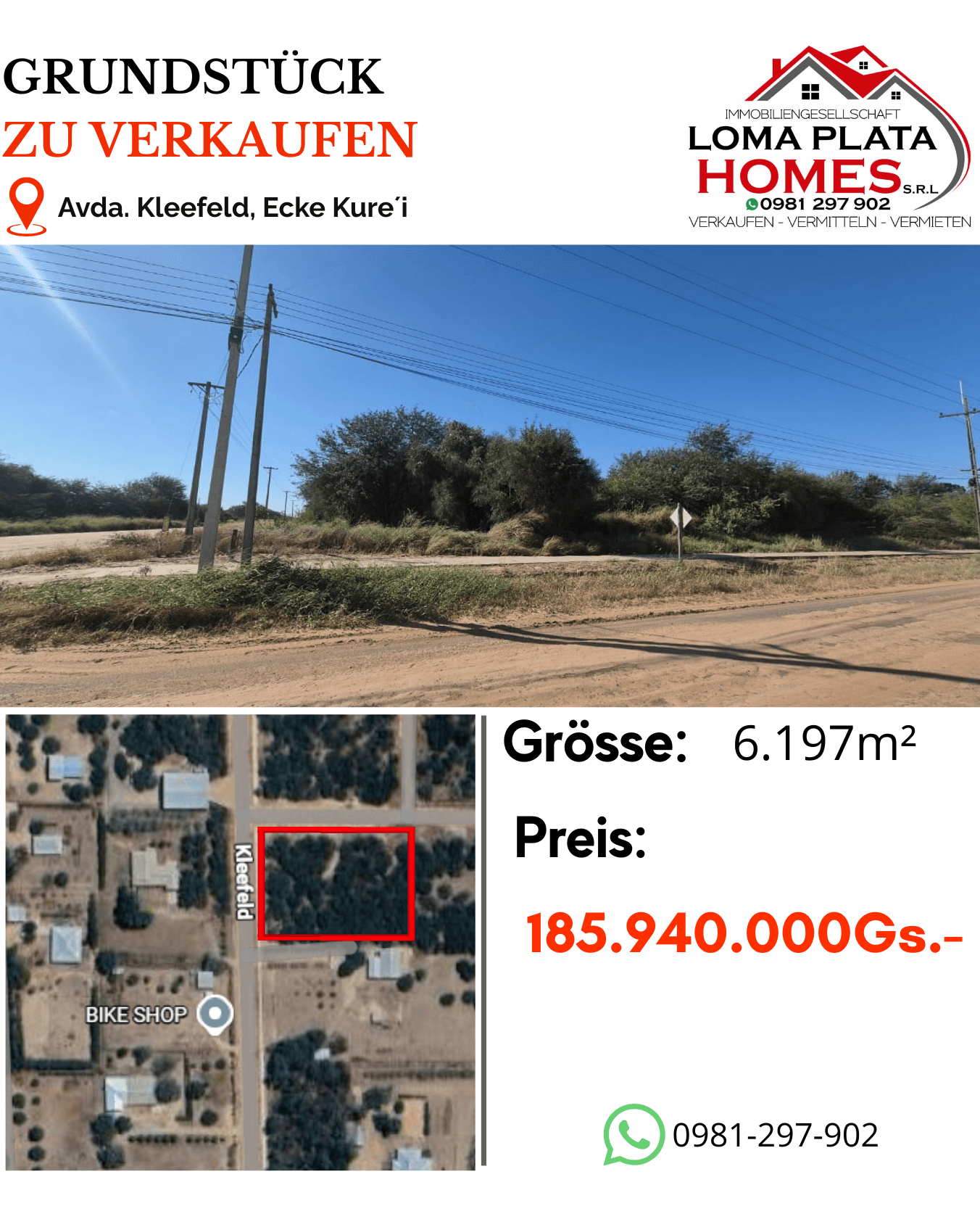 Terreno en venta en Kleefeld - Gs. 185.940.000