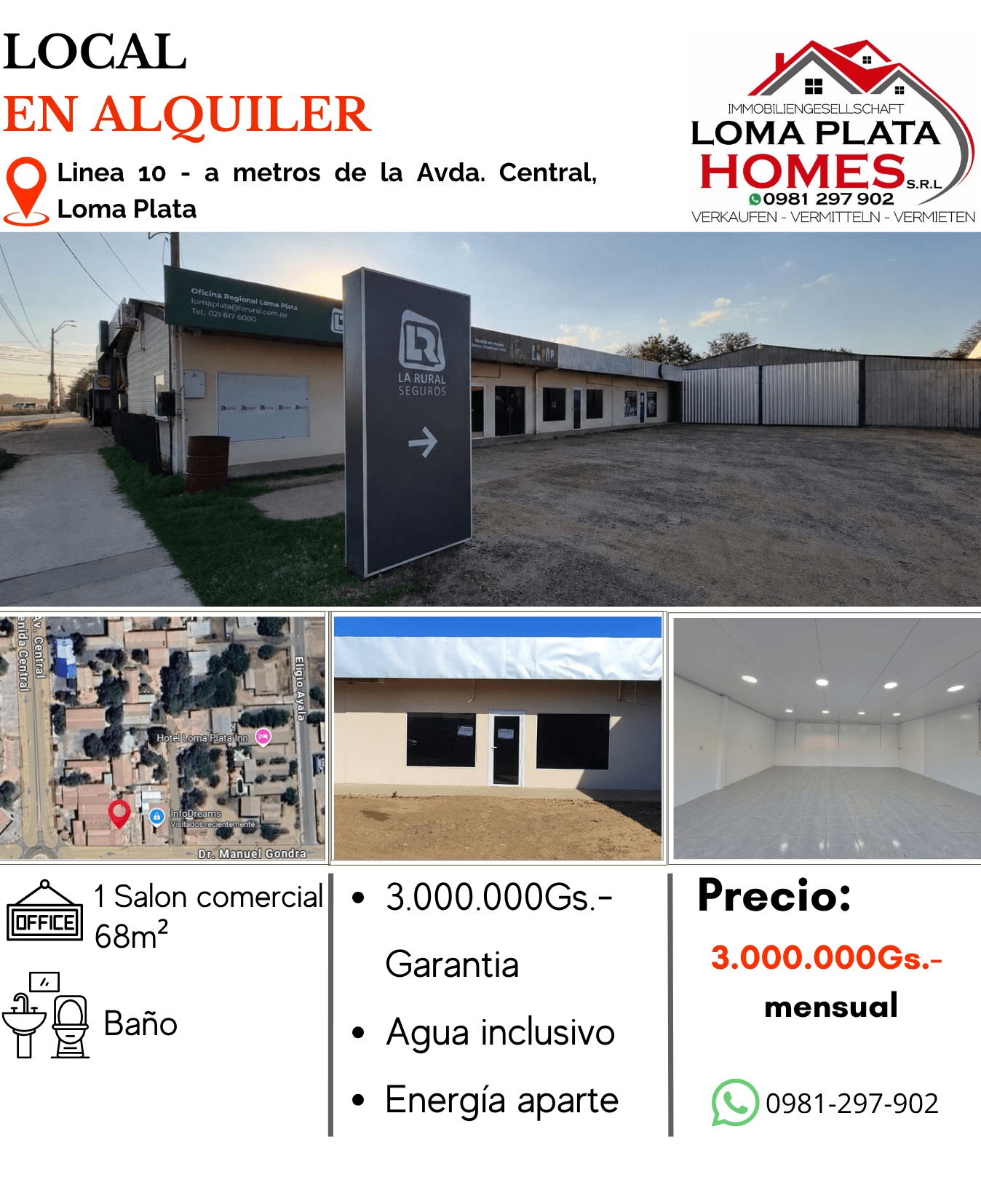 Local en venta en Loma Plata - Gs. 3.000.000